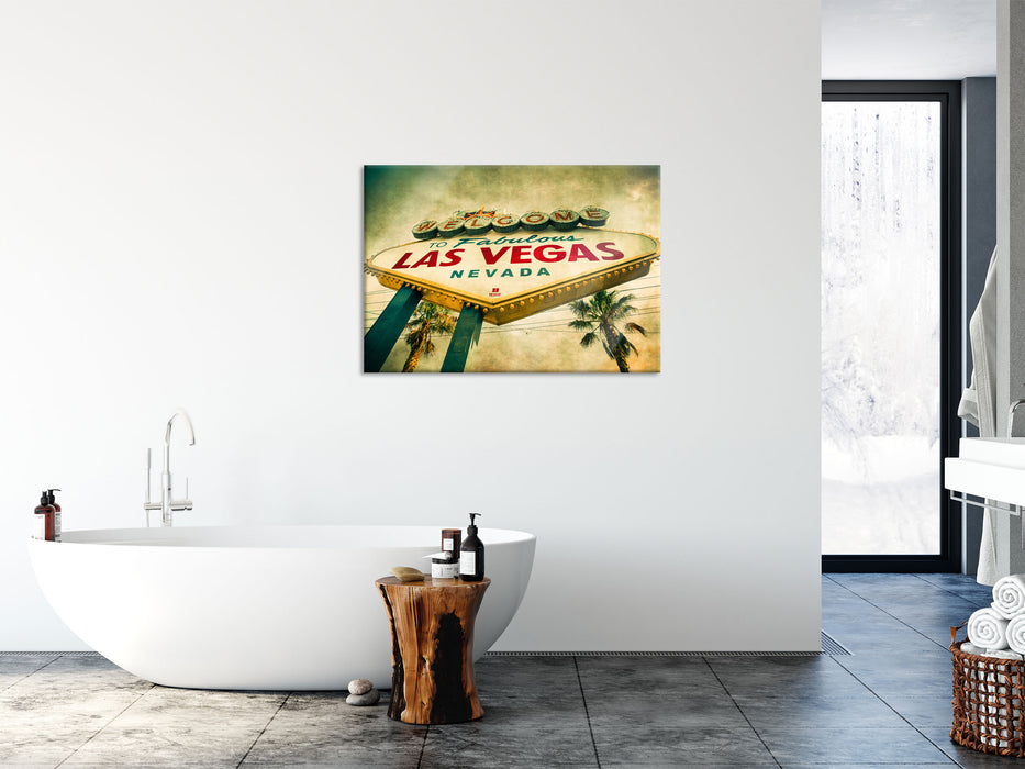 Las Vegas Ortsschild, Glasbild