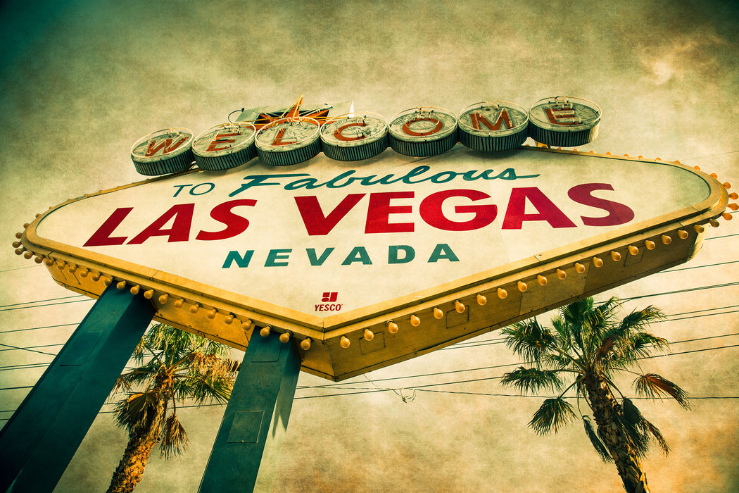 Las Vegas Ortsschild, Glasbild