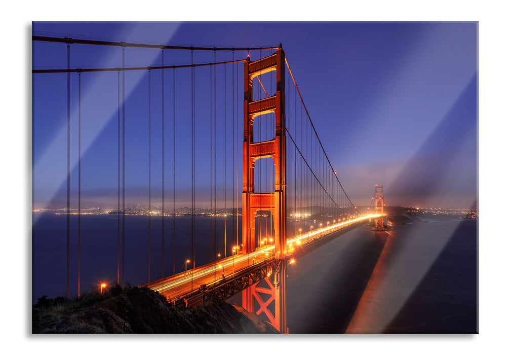 Pixxprint Golden Gate Bridge San Francisco, Glasbild