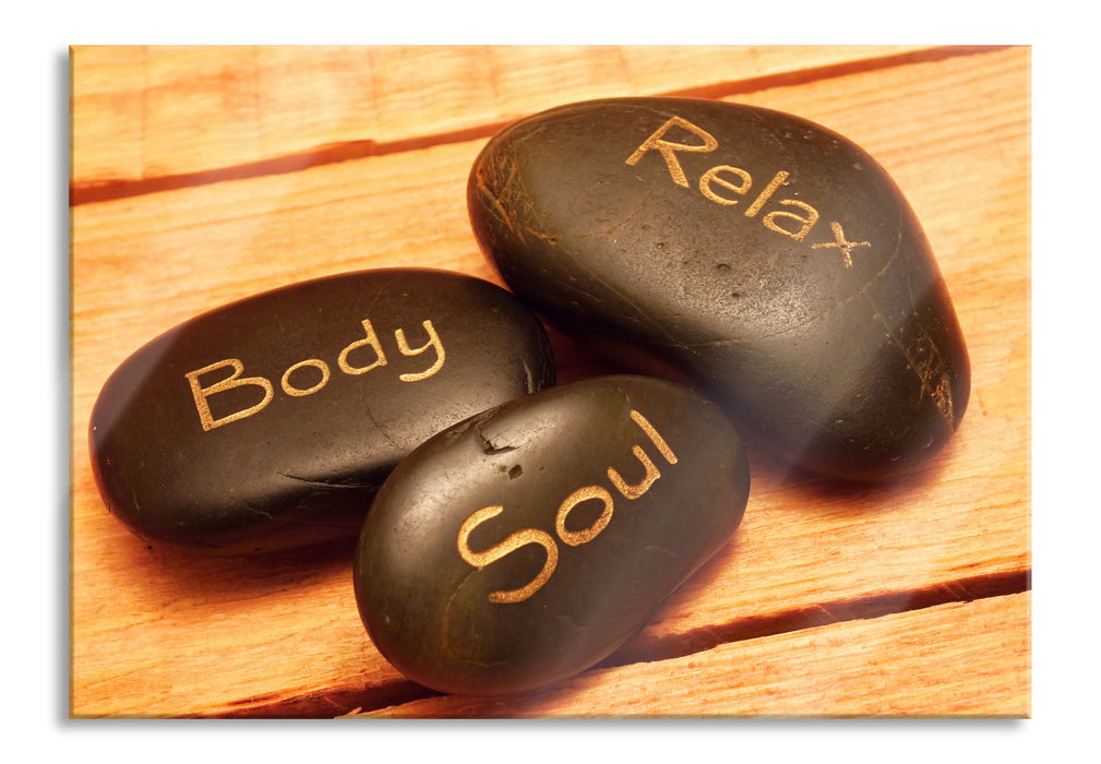 Pixxprint Wellness Body Soul Relax, Glasbild