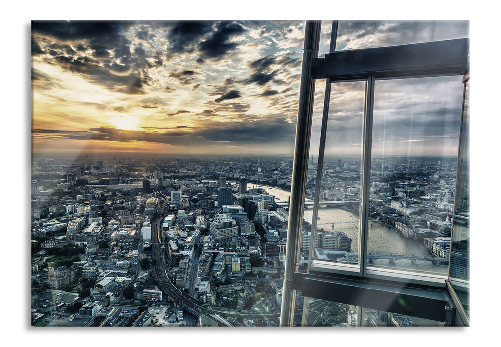 wunderschöner Blick über New York, Glasbild