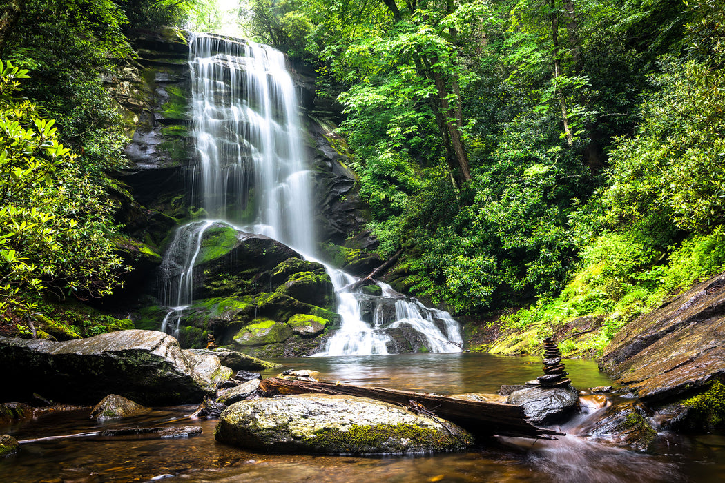 Wasserfall, Glasbild