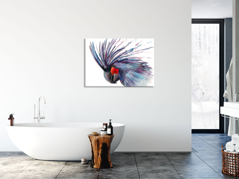 Exotischer Vogel Kunst, Glasbild