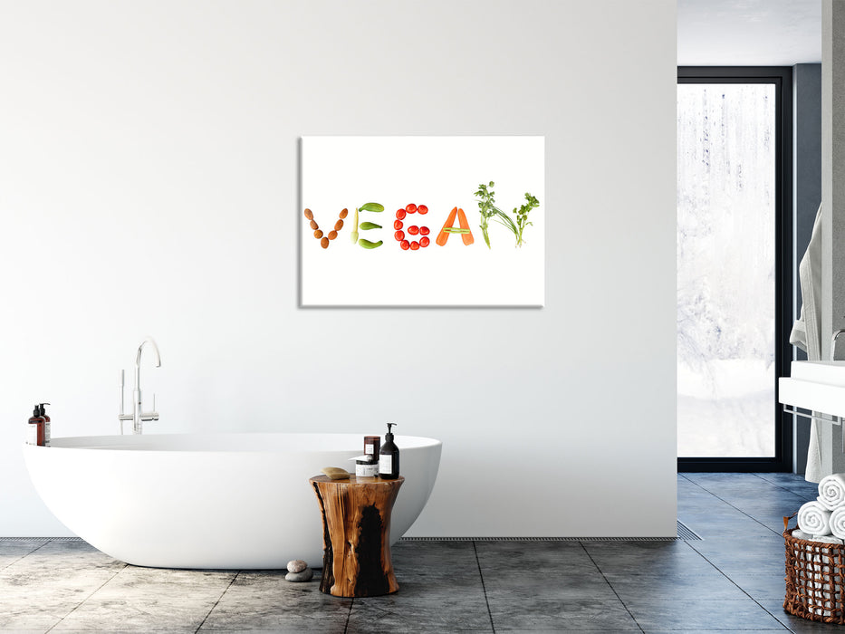 Vegan Gemüse, Glasbild