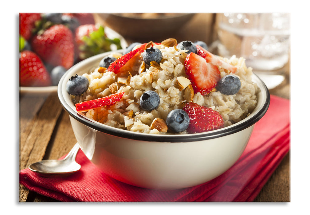 Gesundes Beeren Müsli, Glasbild