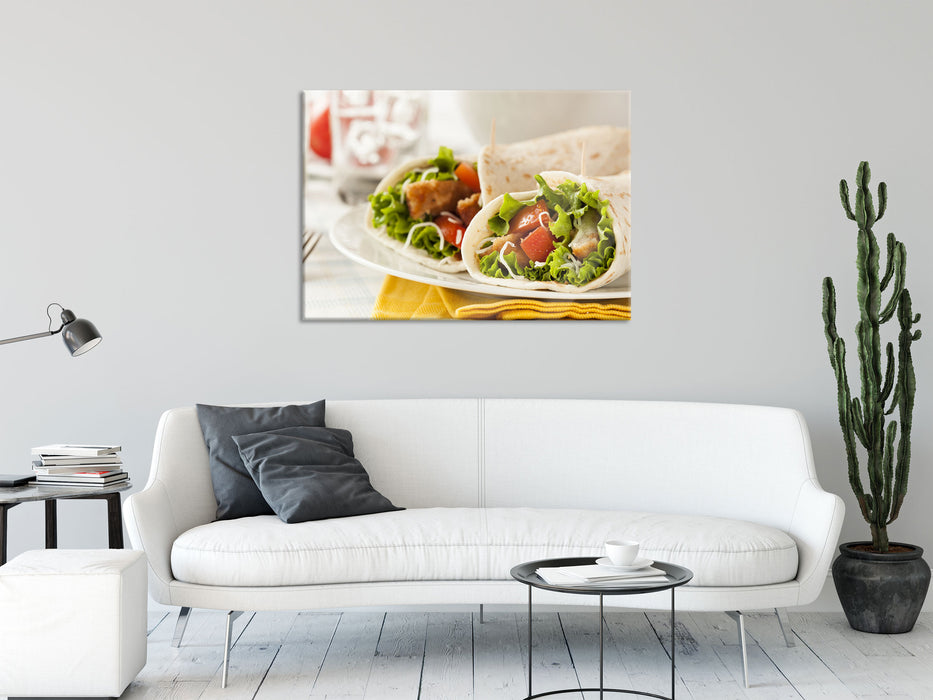 Super Frische Wraps, Glasbild