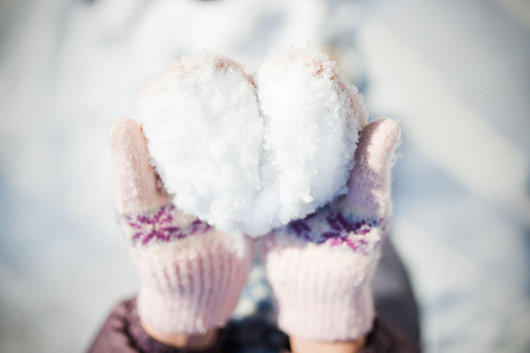 Herz aus Schnee, Glasbild