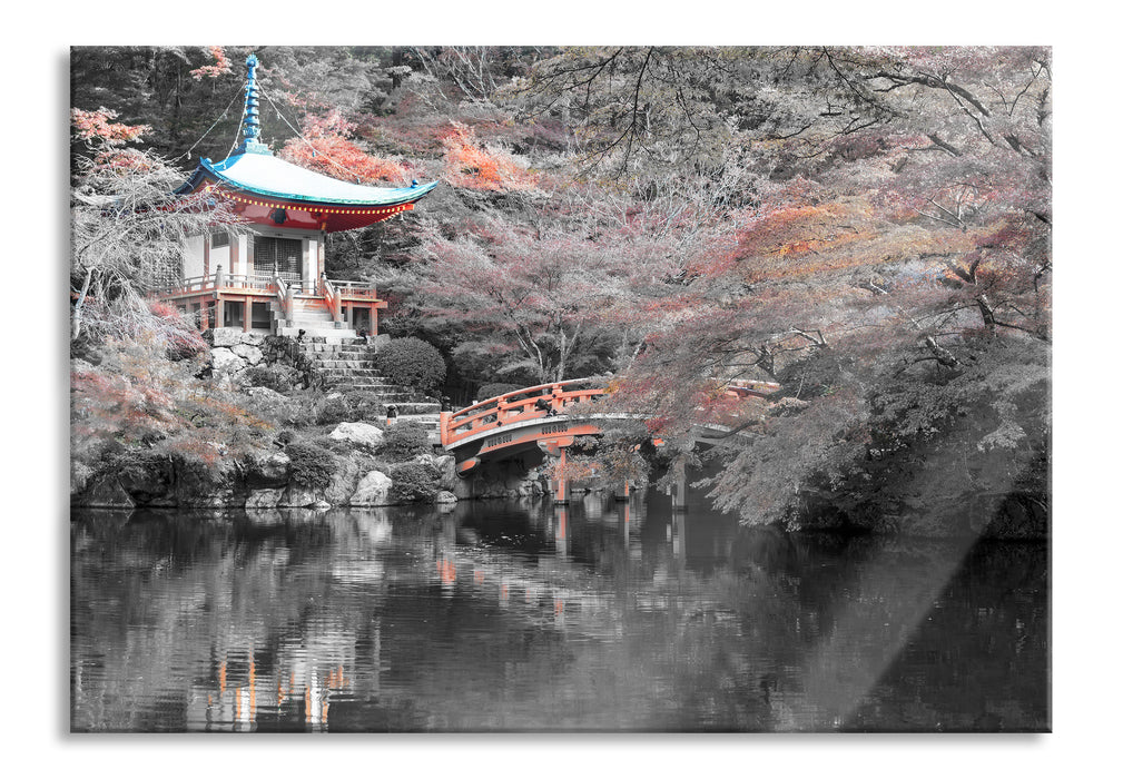 schönes Kloster in Japan, Glasbild