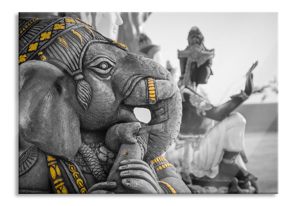 thailändische Elefantengottheit, Glasbild