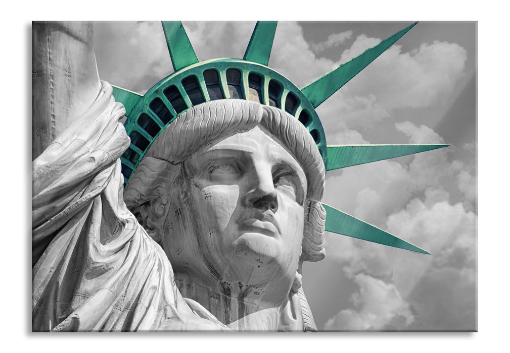 Pixxprint eindrucksvolle Freiheitsstatue, Glasbild
