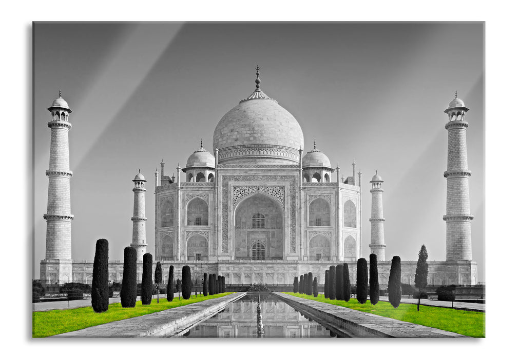 eindrucksvoller Taj Mahal, Glasbild