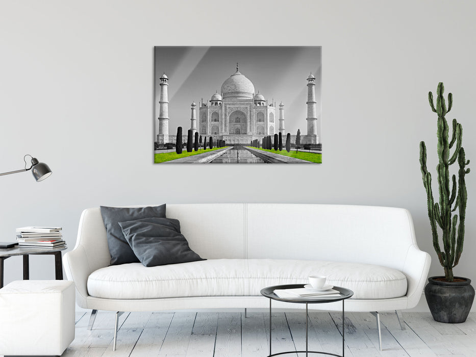 eindrucksvoller Taj Mahal, Glasbild