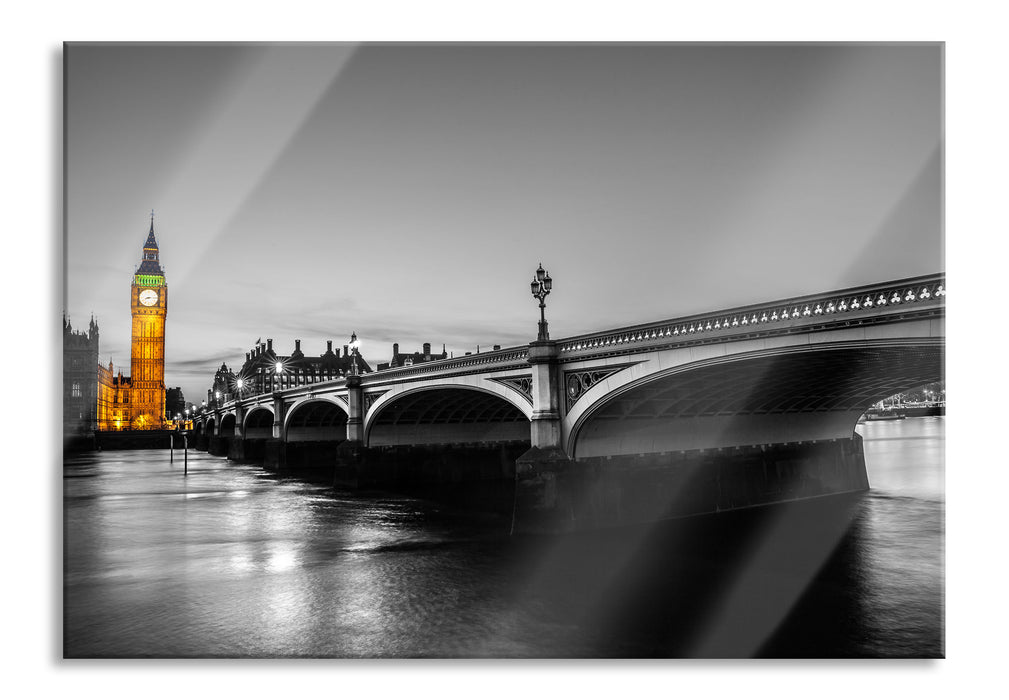 Pixxprint Westminster Bridge und Big Ben, Glasbild