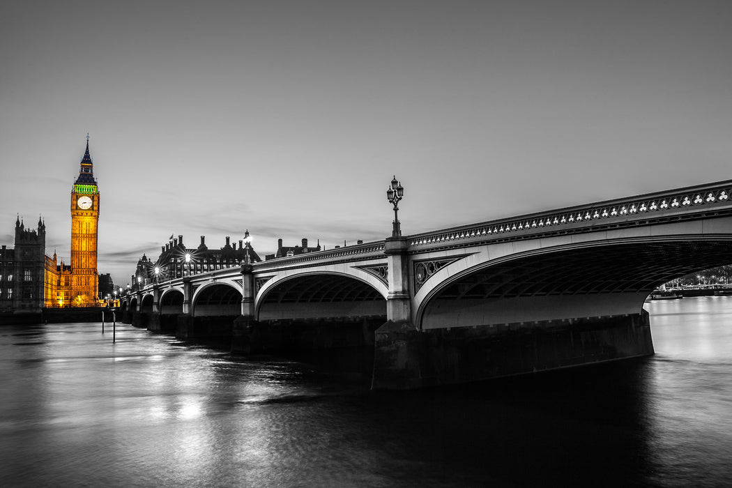 Westminster Bridge und Big Ben, Glasbild