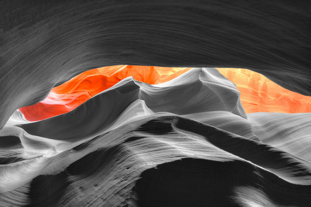 beeindruckender Antelope Canyon, Glasbild
