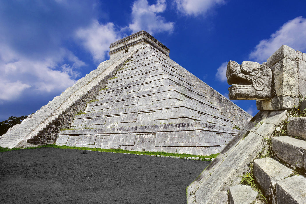 Maya Tempel in Mexiko, Glasbild