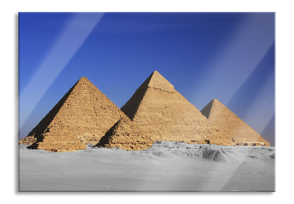 schöne Pyramiden von Gizeh, Glasbild