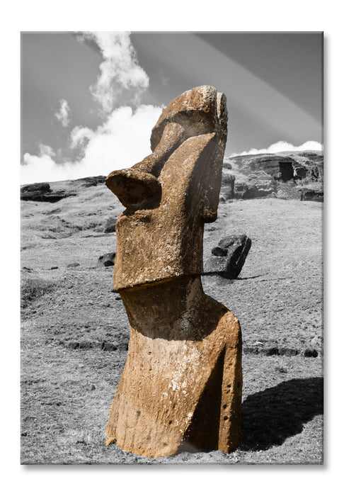 Moai Statue auf den Osterinseln, Glasbild