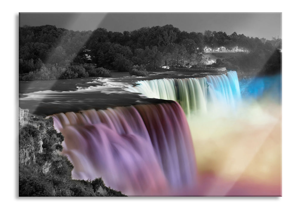 Pixxprint wunderschöne Niagara Fälle, Glasbild