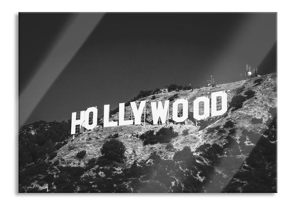 Pixxprint Wahrzeichen von Hollywood, Glasbild