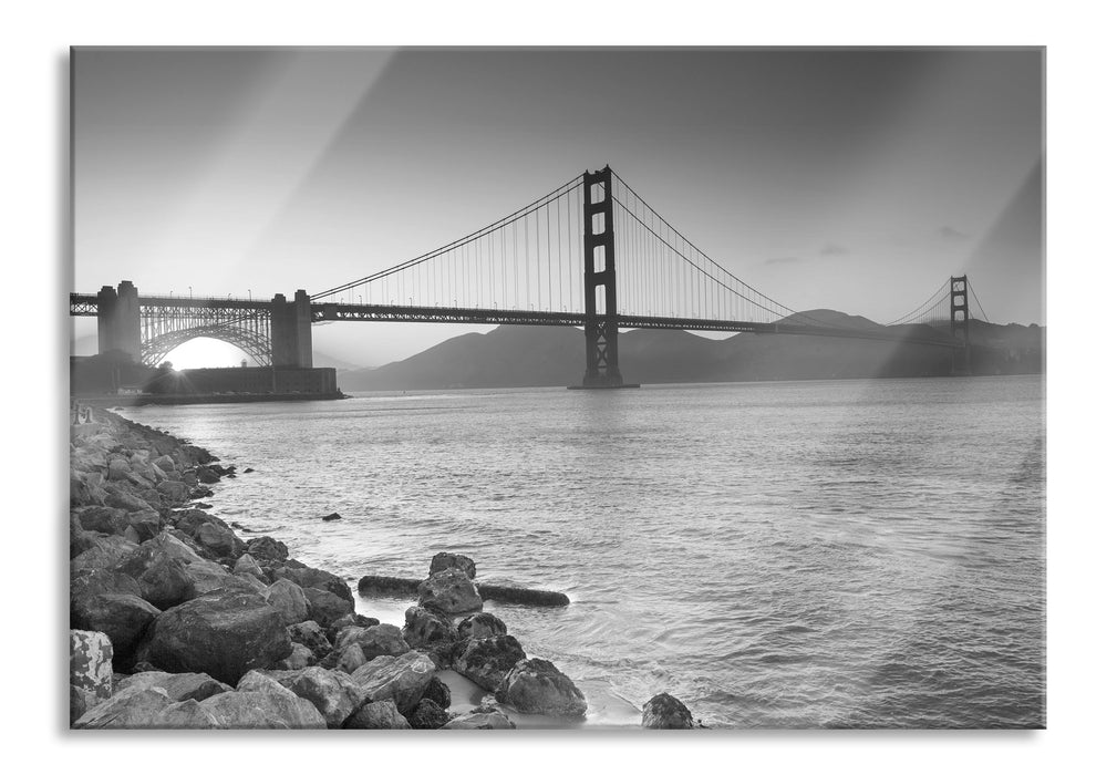 Pixxprint wunderschöne Golden Gate Bridge, Glasbild