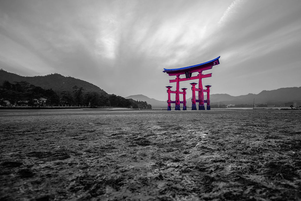 schönes Torii in Hiroshima, Glasbild