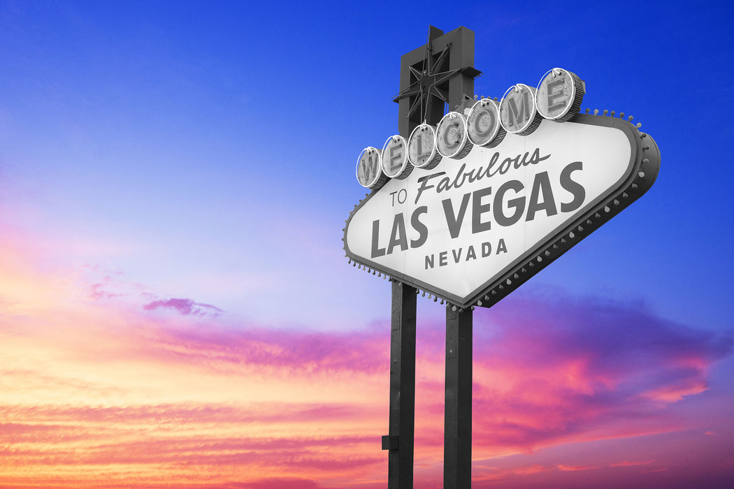 tolles Las Vegas Schild, Glasbild