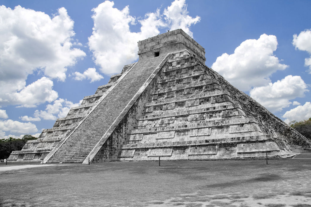 beeindruckende Maya Pyramide, Glasbild