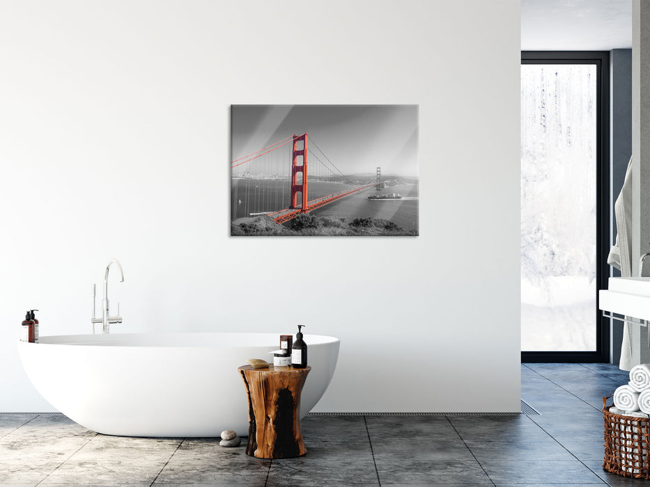 eindrucksvolle Golden Gate Bridge, Glasbild