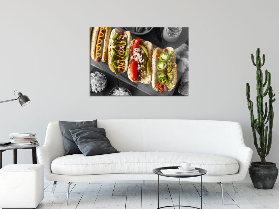 Delikate Hotdogs, Glasbild