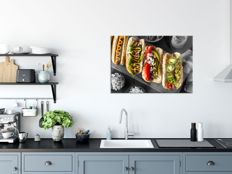 Delikate Hotdogs, Glasbild