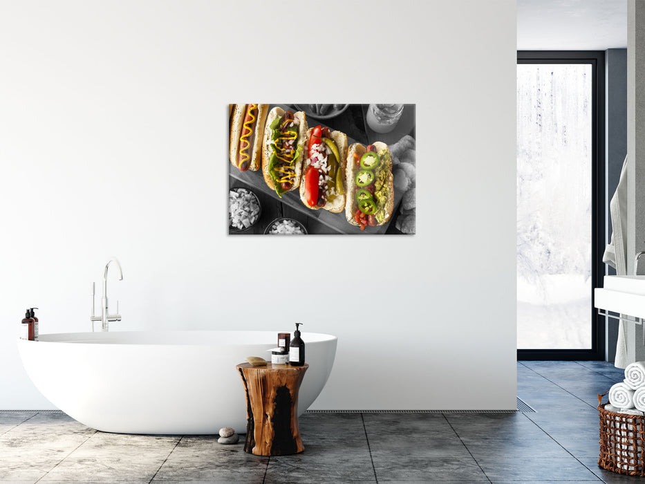 Delikate Hotdogs, Glasbild