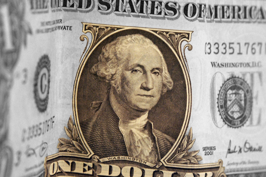 Washington Dollarschein, Glasbild