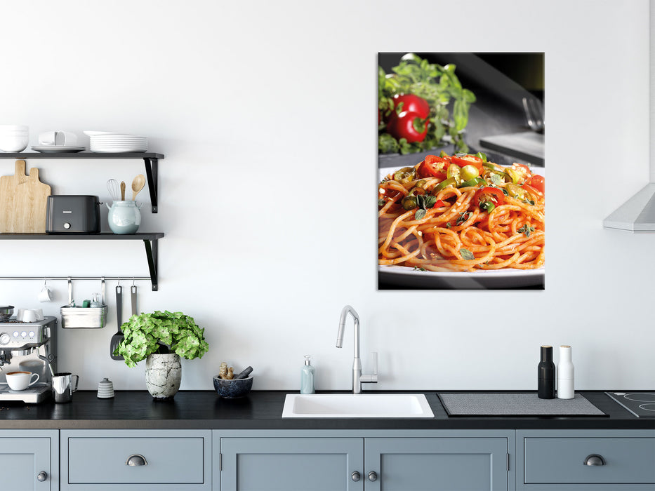 Leckere Spaghetti Italia, Glasbild