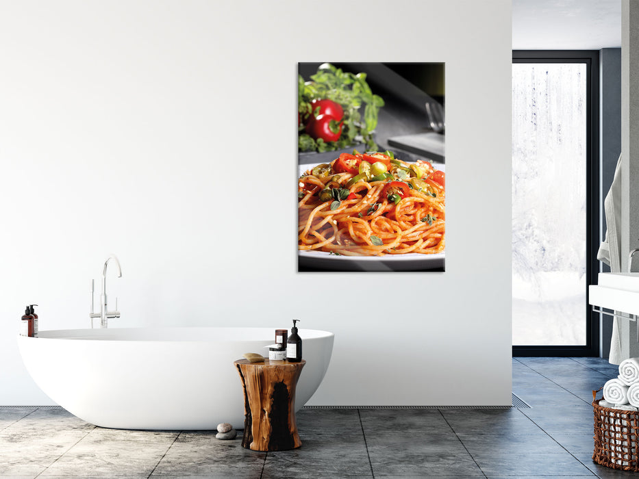 Leckere Spaghetti Italia, Glasbild