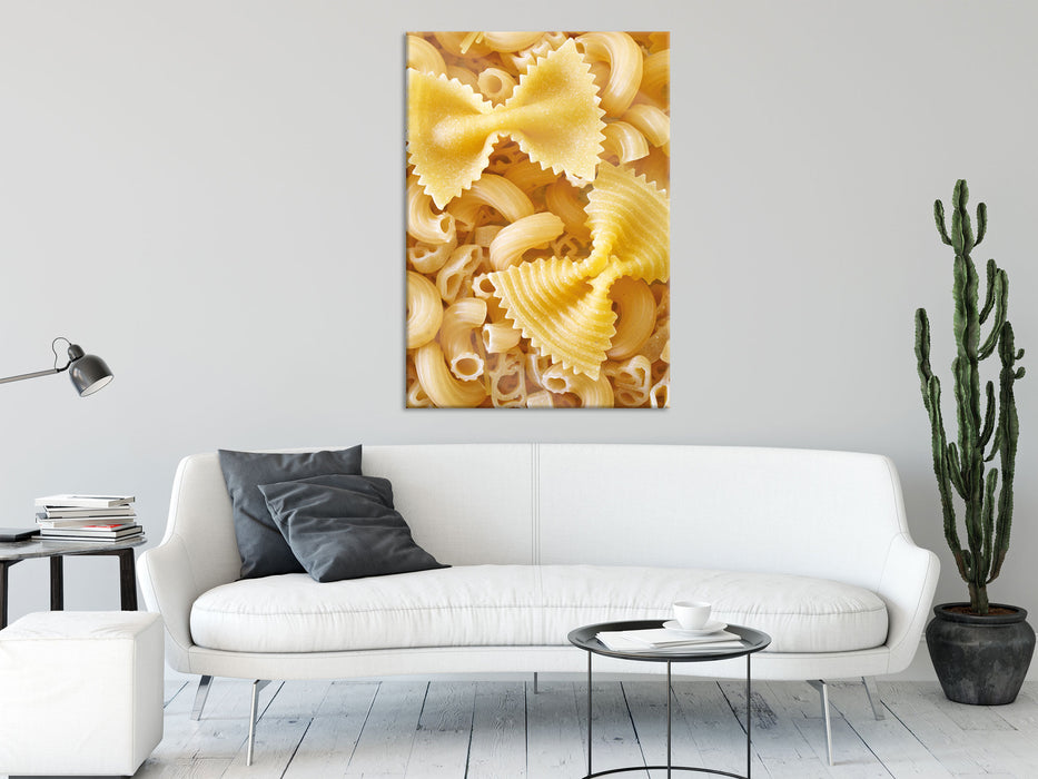 Nudeln Pasta Italia Mischung, Glasbild