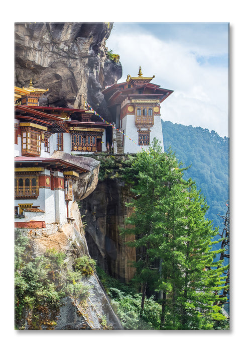 Pixxprint Buddha Tempel in China, Glasbild