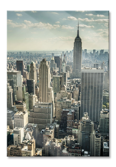 Pixxprint New York bei Tag, Glasbild