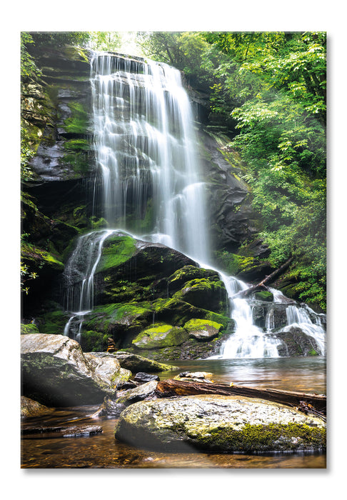 Pixxprint Wasserfall, Glasbild