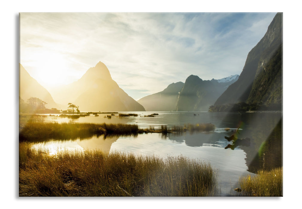 Pixxprint Milford Sound Neuseeland, Glasbild