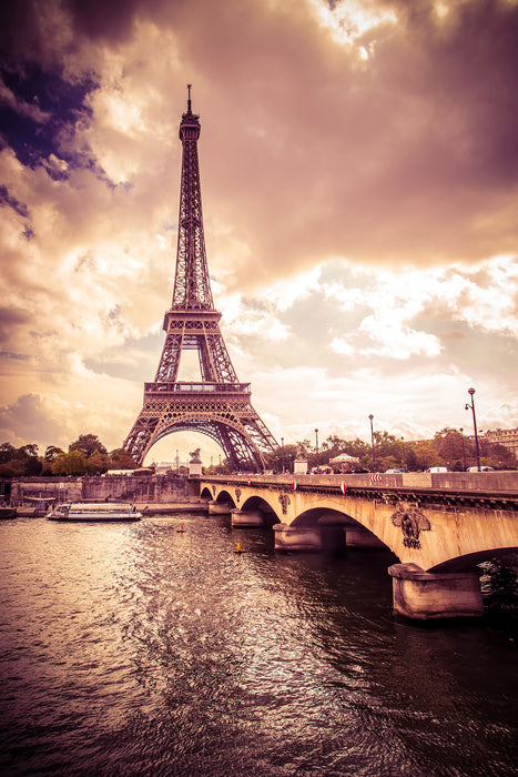 Eiffelturm in Paris, Glasbild