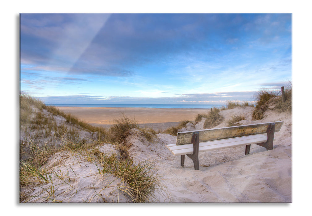 Pixxprint Blick auf das Meer, Glasbild