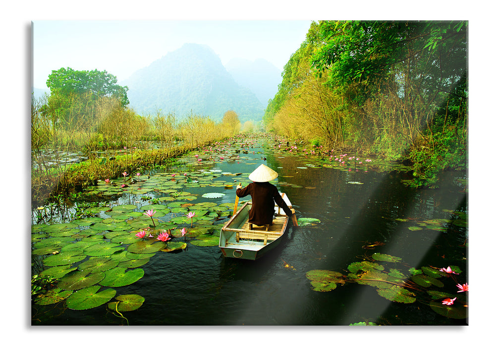 Pixxprint Yen-Stream Vietnam, Glasbild