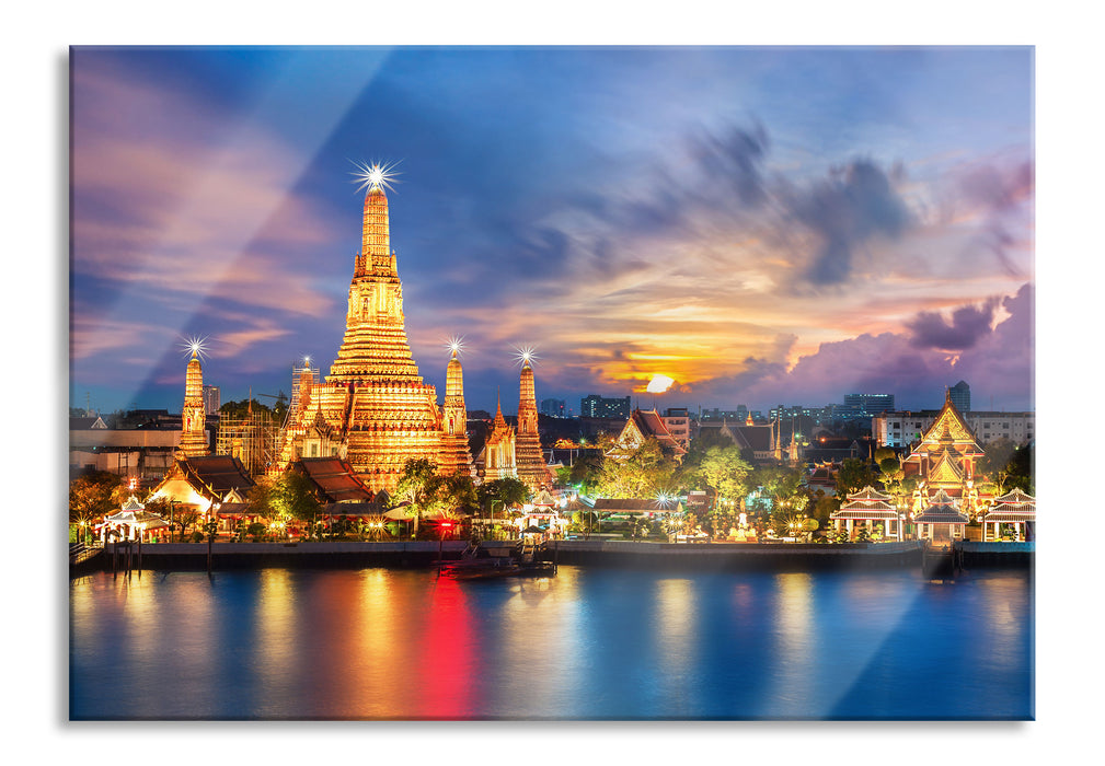 Tempel Bangkok Thailand, Glasbild