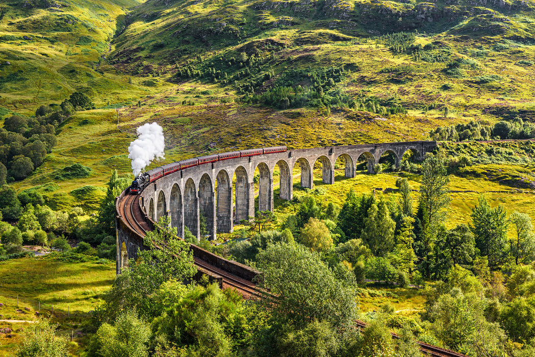 Eisenbahnviadukt in Schottland, Glasbild