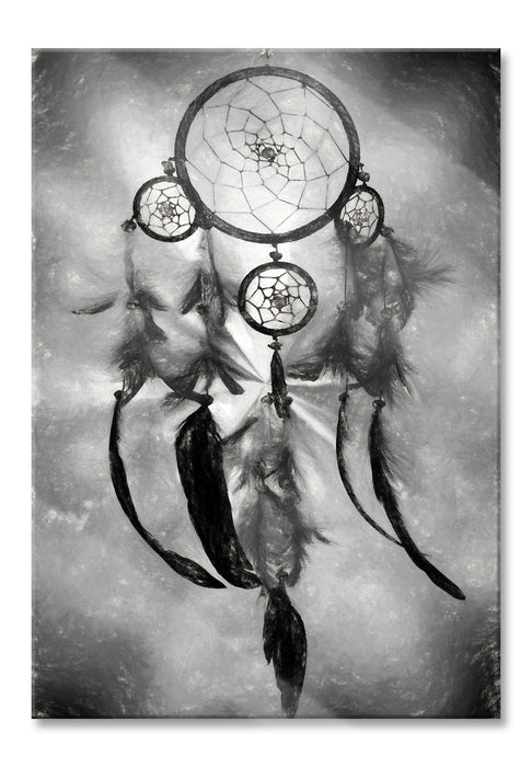 Pixxprint Indianischer Traumfänger Kunst, Glasbild