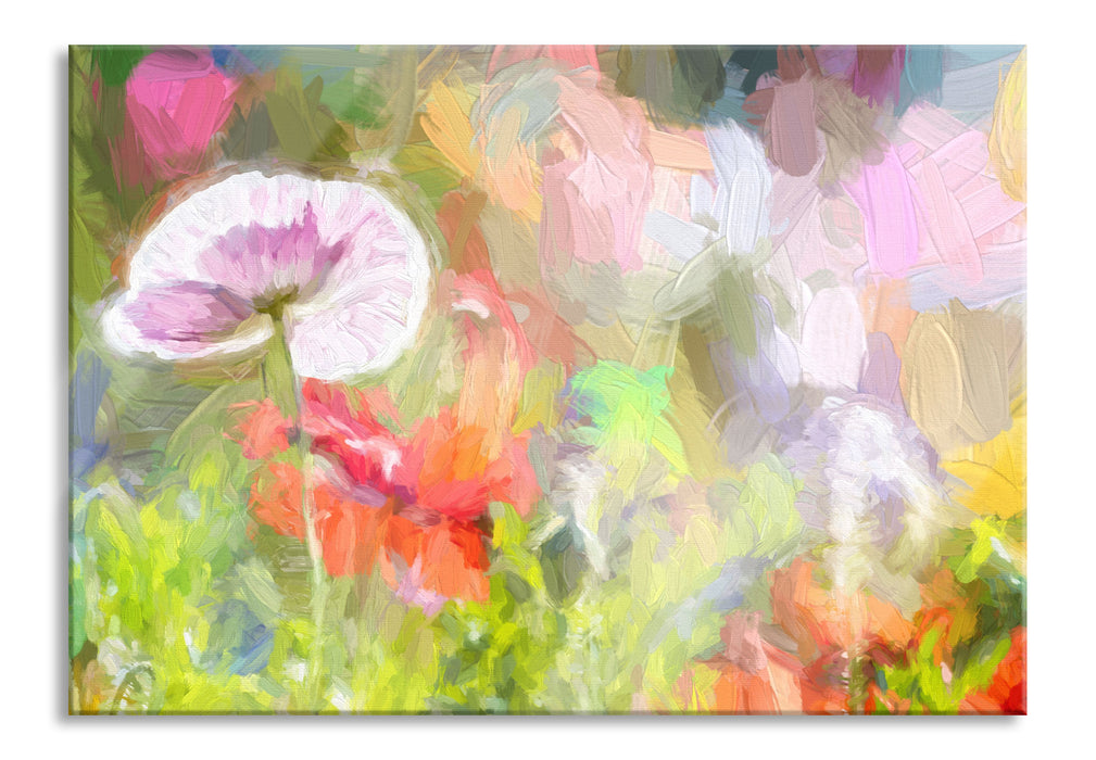 Pixxprint Kalifornischer Mohn im Frühling, Glasbild