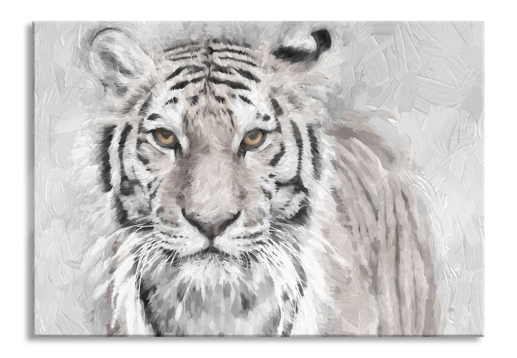 Pixxprint Tiger in, Glasbild