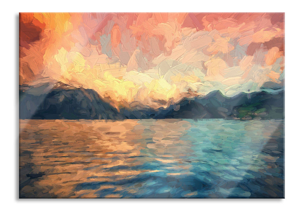 Pixxprint Landschaft im Norden, Glasbild