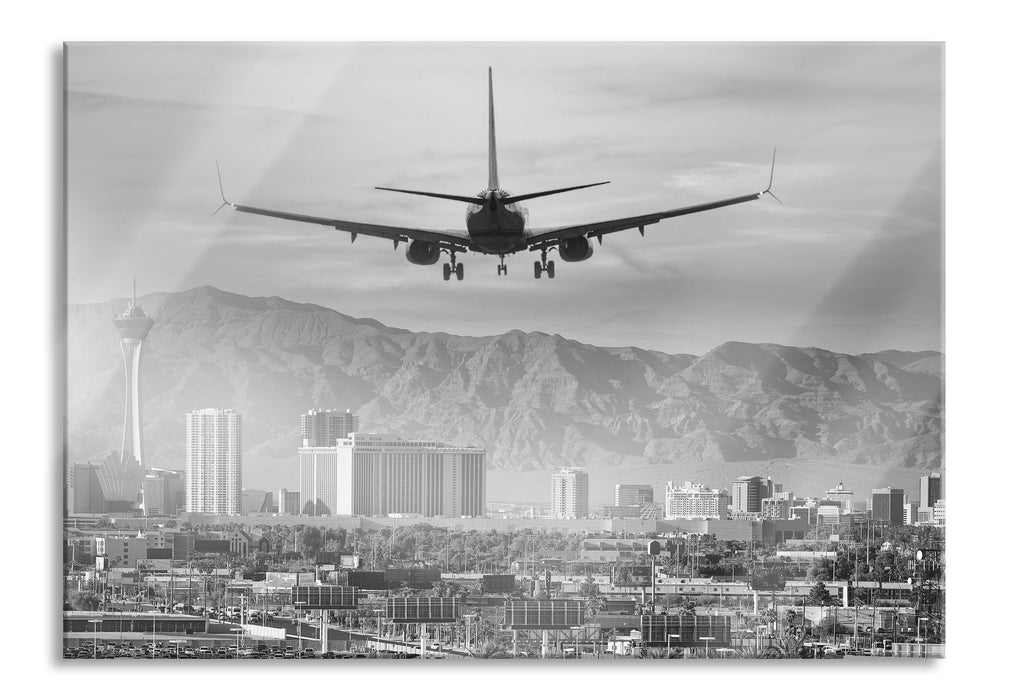 Pixxprint Urlaubsreise nach Las Vegas, Glasbild